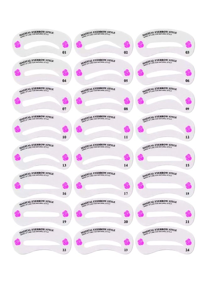 DALUCI 24-Piece Eyebrow Stencil Set White - Image 1