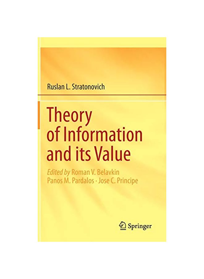 Theory Of Information And Its Value Hardcover English by Ruslan L. Stratonovich - 06 March 2020 