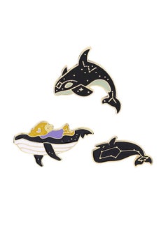 3-Piece Stylish Dolphin Design Brooch