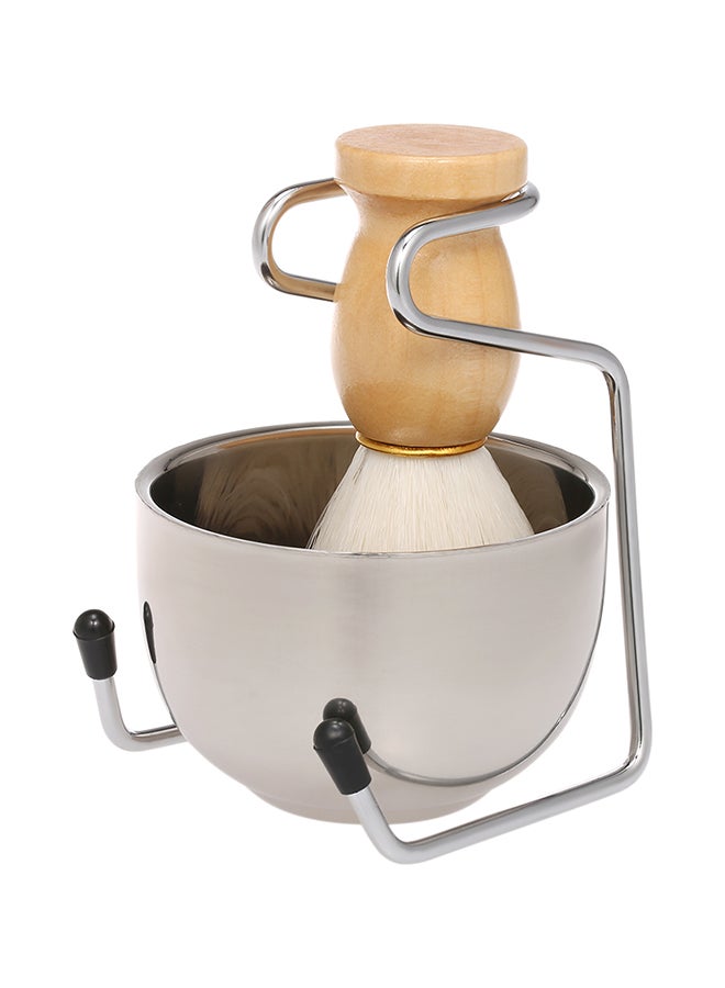 Generic Manual Shaving Kit Silver/Brown 13x8x9centimeter  - Image 1