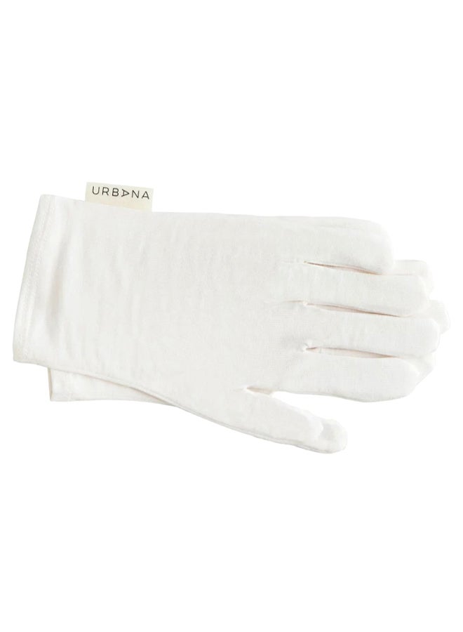 EUROPEAN Pair Of Spa Prive Moisturizing Gloves White  - Image 1
