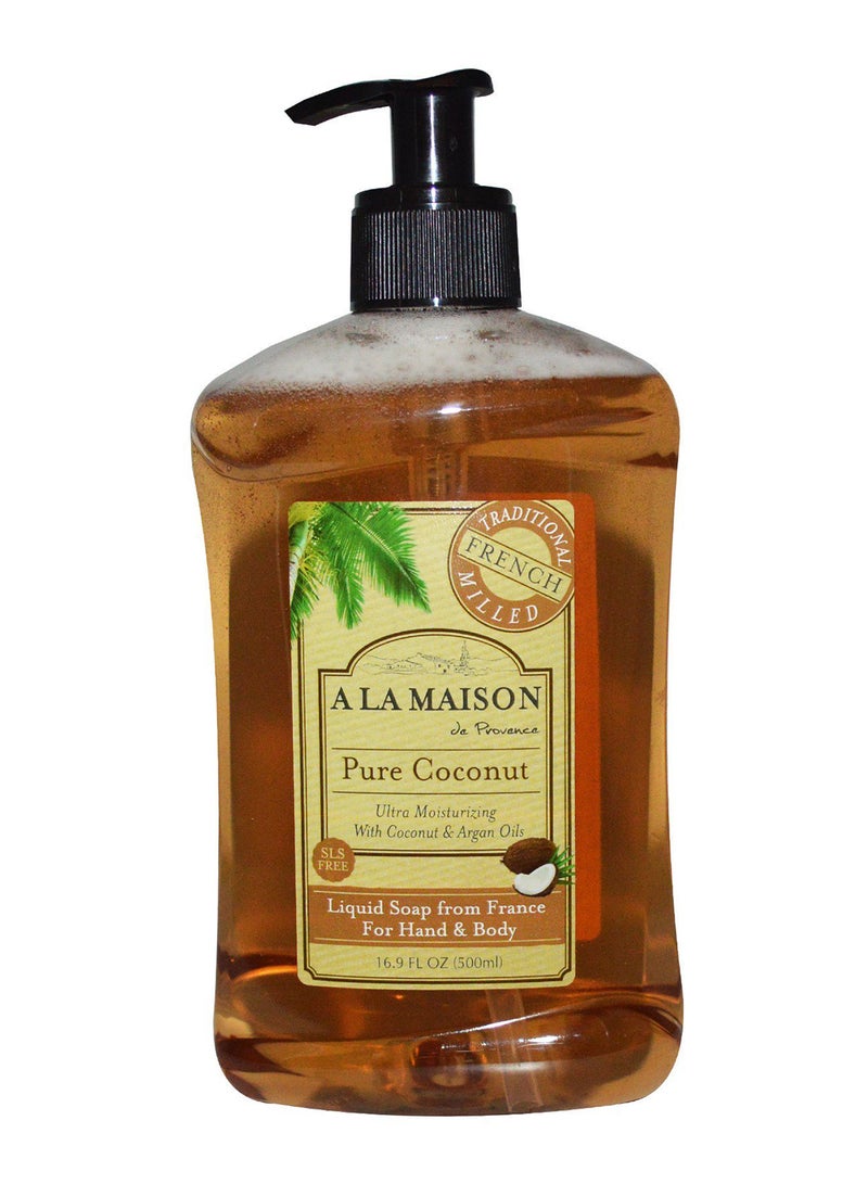 A La Maison De Provence Pure Coconut Hand And Body Liquid Soap Brown 500ml 