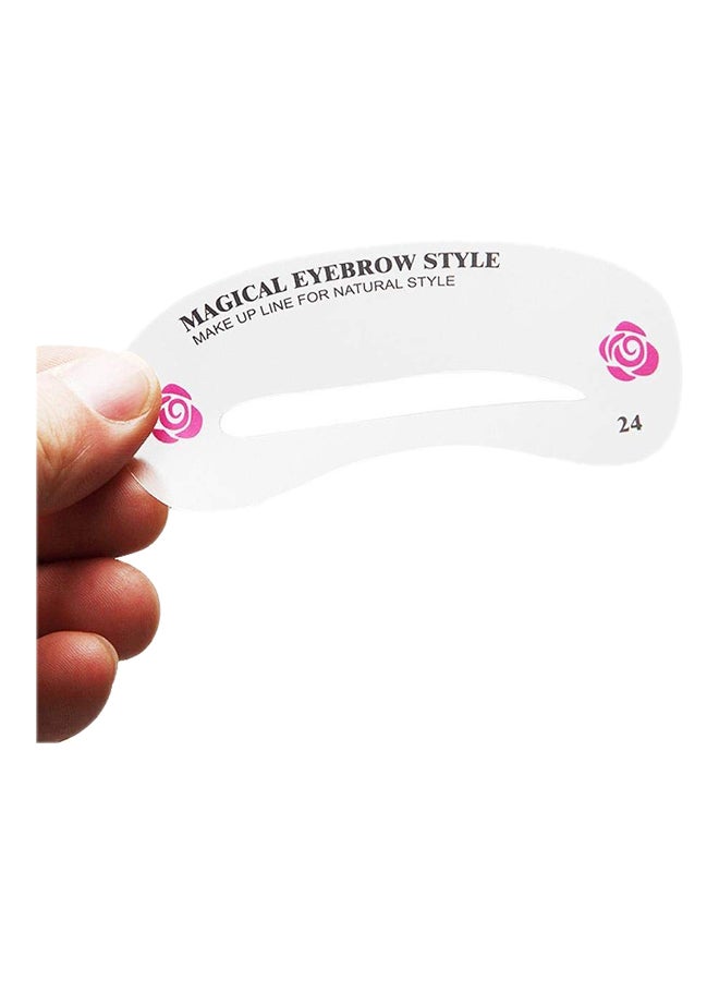 DALUCI 24-Piece Eyebrow Stencil Set White - Image 3