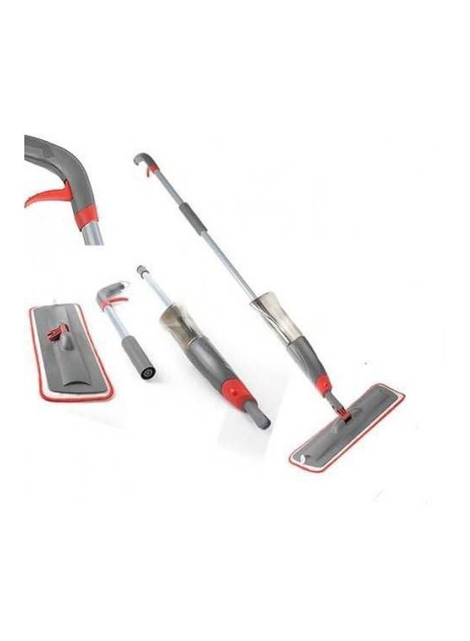 Floor Spray Mop Grey/Red/Silver - Image 2