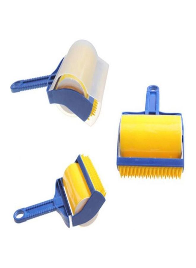 Generic Reusable Sticky Buddy Picker Lint Sticking Roller Pet Hair Remover Brush Lint Hair Cleaning Brush Roller Clothing Cleaning Tools Blue/Yellow - Image 3