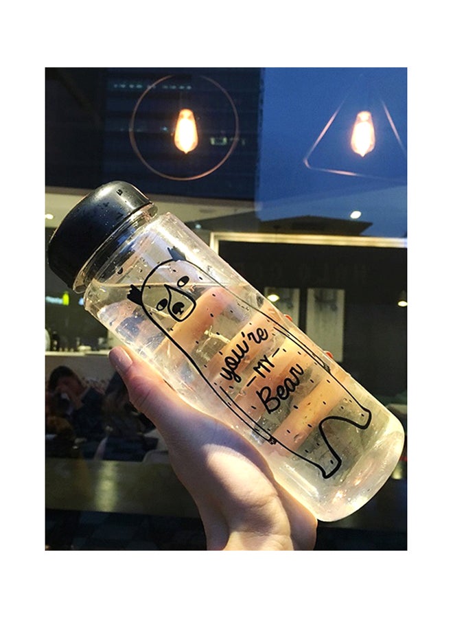 Beauenty Summer Sports Cycling Water Bottle Clear/Black - Image 2