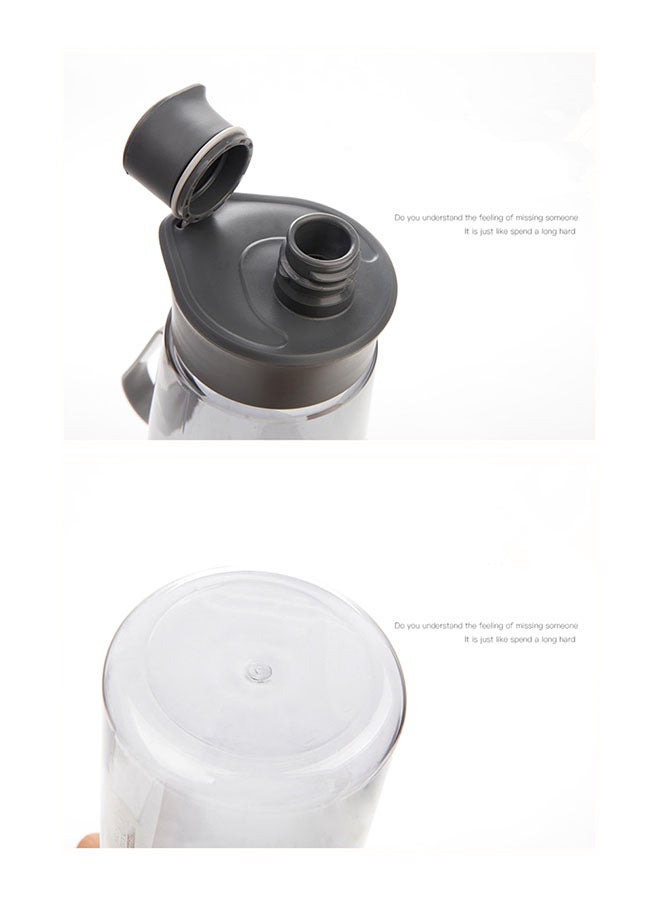 Beauenty Protein Shaker Portable Water Bottle Black/Clear 24.5 x 7cm  - Image 3