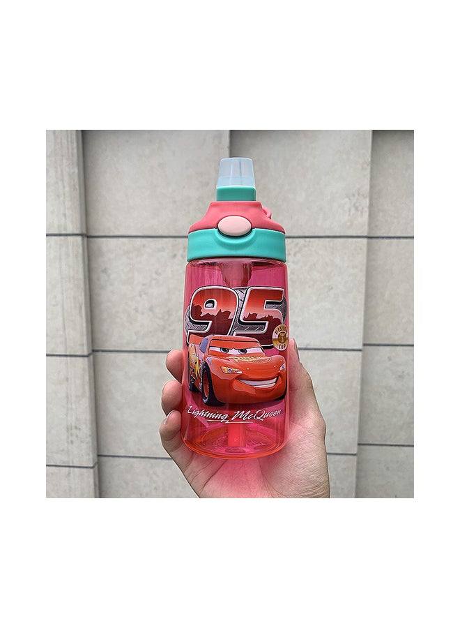 Beauenty - Creative Cartoon Water Bottle With Straw Pink/Blue - Image 1