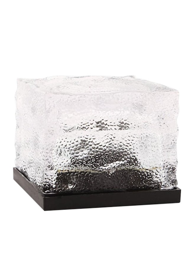Beauenty Crystal Glass Ice Brick LED Light Clear/Black 7 x 7cm - Image 1