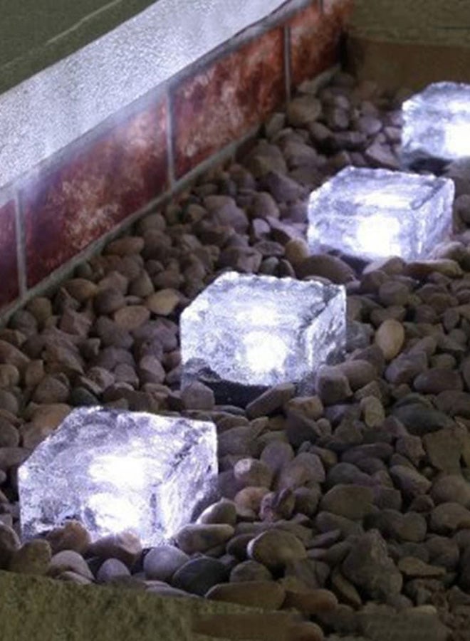 Beauenty Crystal Glass Ice Brick LED Light Clear/Black 7 x 7cm - Image 3