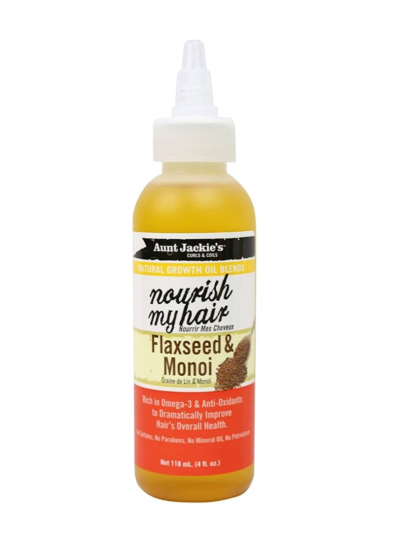 Aunt Jackie's Nourish My Hair Flaxseed And Monoi Oil 118ml 