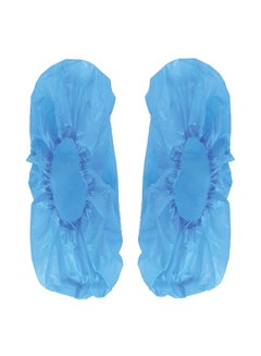 100 Pairs Disposable Shoe Covers Multicolour One Size Blue
