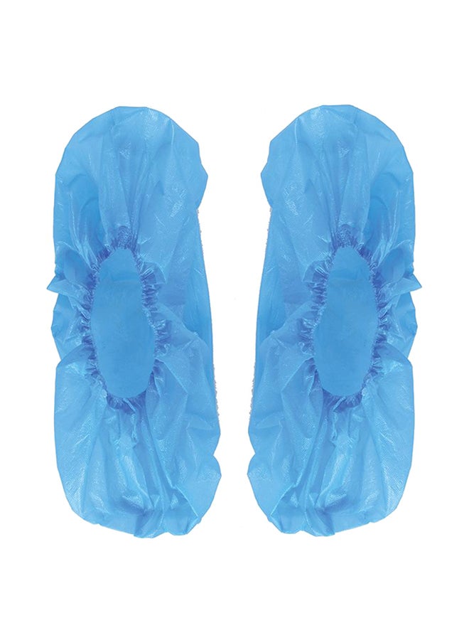 Silverline 100 Pairs Disposable Shoe Covers Multicolour One Size Blue  - Image 1