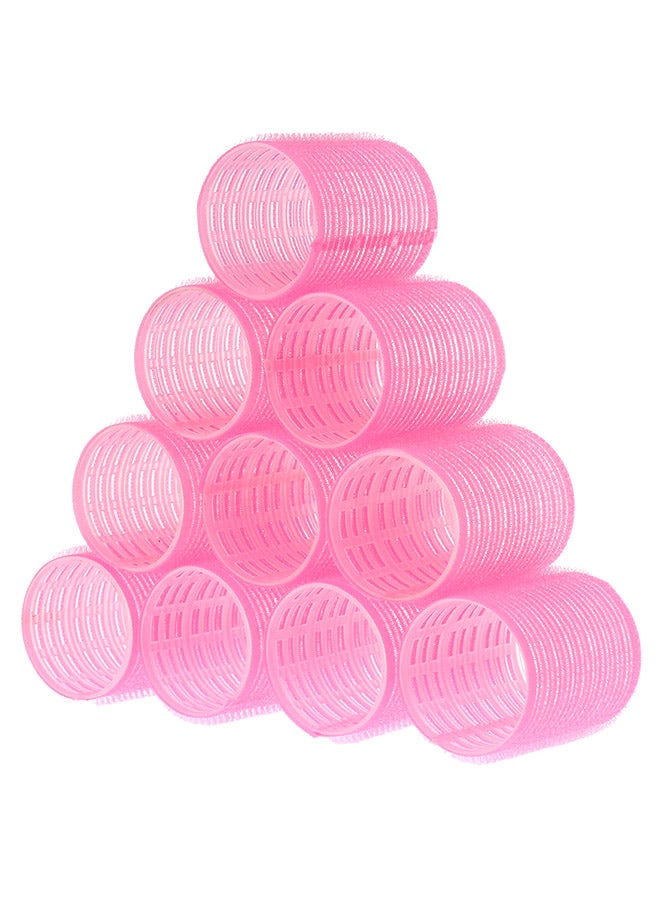 Generic 10-Piece Self Grip Hair Rollers Set Pink  - Image 1