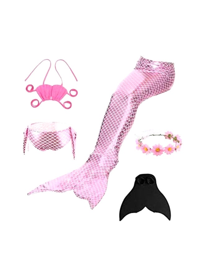 J&J 4-Piece Mermaid Swimming Suit Set With Fin  - Image 1