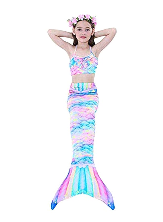 J&J 4-Piece Mermaid Swimming Suit Set With Fin - Image 3