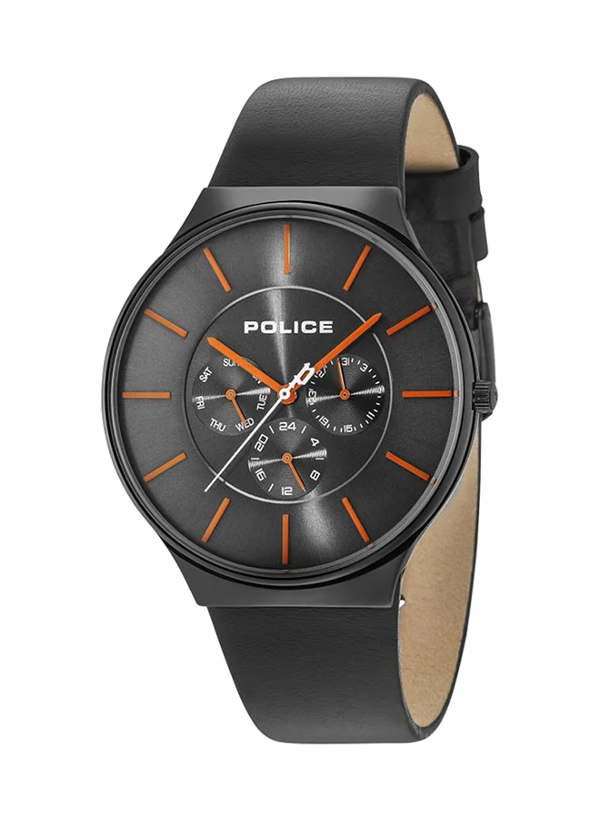 بوليس ساعة يد كرونوغراف بسوار من الجلد طراز P 15044JSB-13