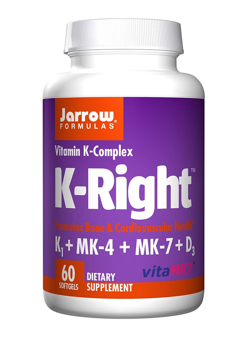 جارو فورملاز عبوة كي رايت لتعزيز صحة العظام والقلب والأوعية الدموية - 60 كبسولة هلامية