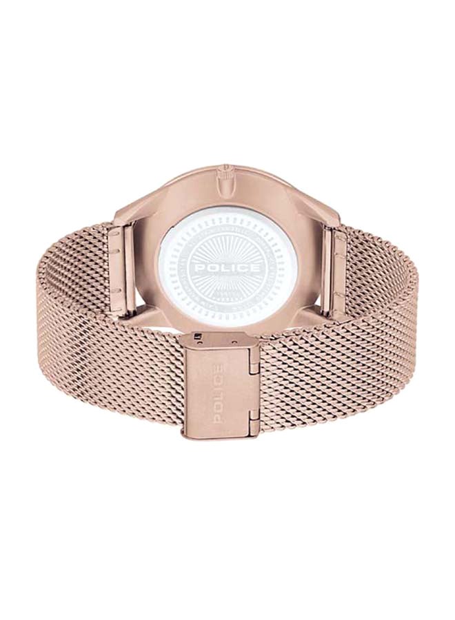 POLICE Men's Helder Round Shape Stainless Steel Analog Wrist Watch 44 mm - Rose Gold - P 15919JSR-32MM - Image 2