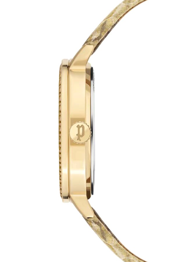 بوليس ساعة يد بعقارب وسوار جلدي طراز P 16025BSG-04 women  - Image 3