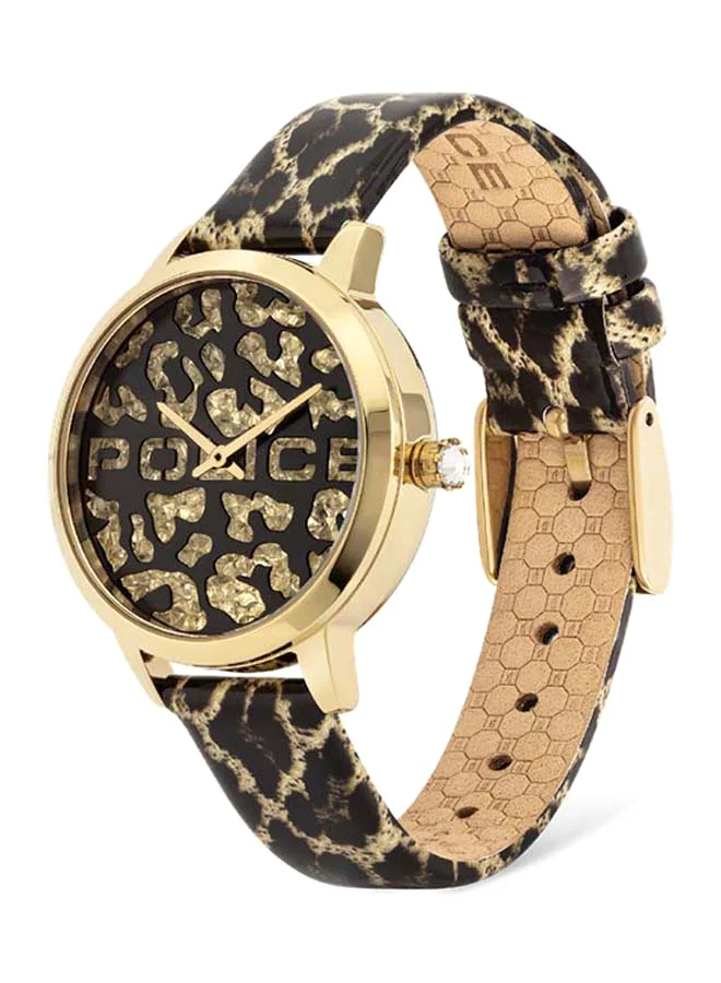 بوليس Police Gold Bagan Printed Watch 16028MSG/02, Gold, One Size, Bracelet