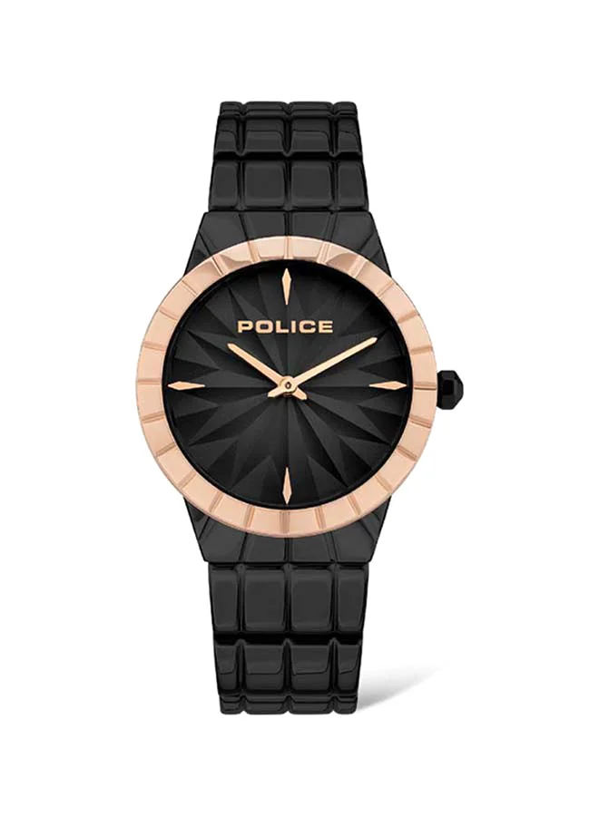 POLICE Womens StainlessSteel Analog Wrist Watch P 16039BSBR02M