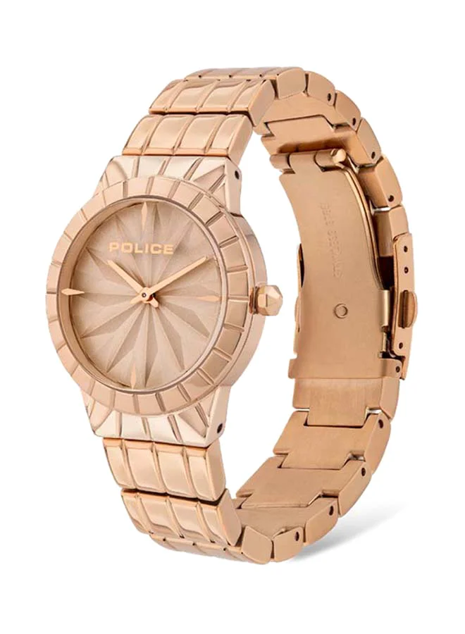 بوليس Police Shirowa Women's Analogue Quartz Watch with Stainless Steel Bracelet ( PL.16039BSR-32M), Rose Gold