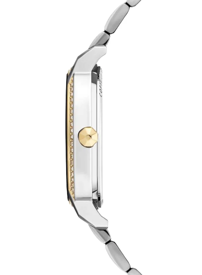 POLICE Women's Women's Nadu Round Shape Stainless Steel Analog Wrist Watch 34 mm - 2-Tone