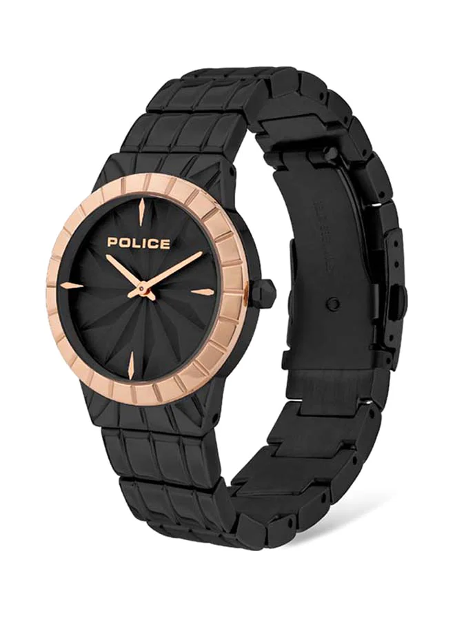 POLICE Womens StainlessSteel Analog Wrist Watch P 16039BSBR02M