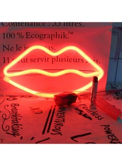 Salla Lips Pattern Neon Led Light Red 26x14cm  - Image 3