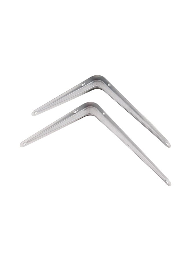 20-Piece London Shelf Bracket Set Silver 0.18x0.16x0.0430meter