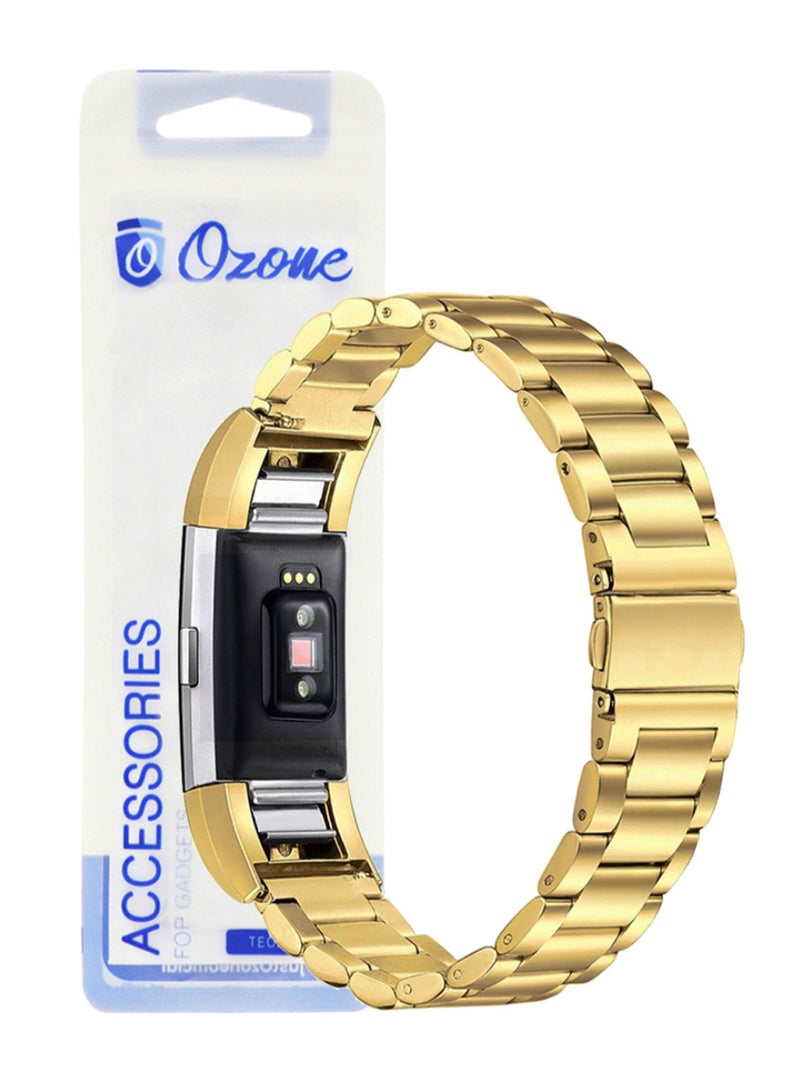 Ozone Replacement Strap Bracelet For Fitbit Charge 3 Gold - Image 2