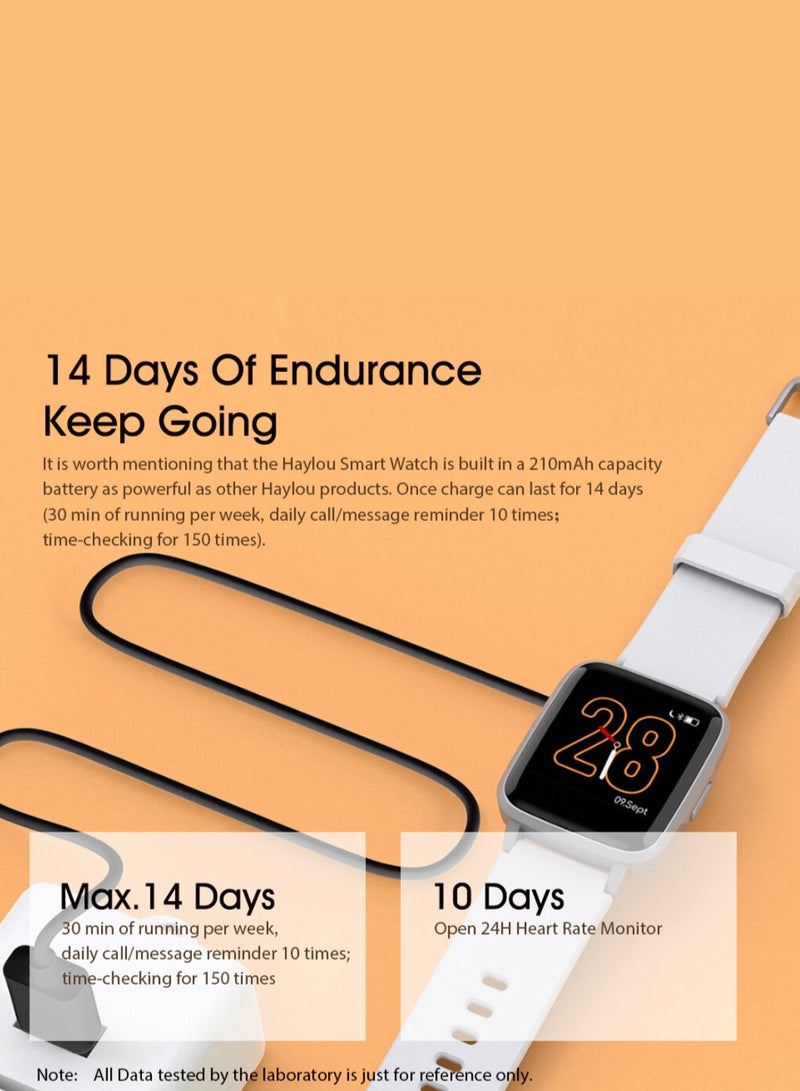 Xiaomi - Global Version Haylou LS01 Smart Watch Heart Rate Fitness Tracker Black - Image 1