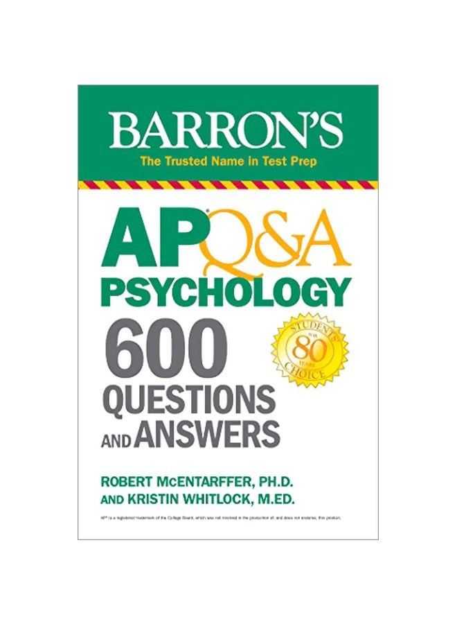 Ap Q&a Psychology: 600 Questions And Answers paperback english - 04-01-2020