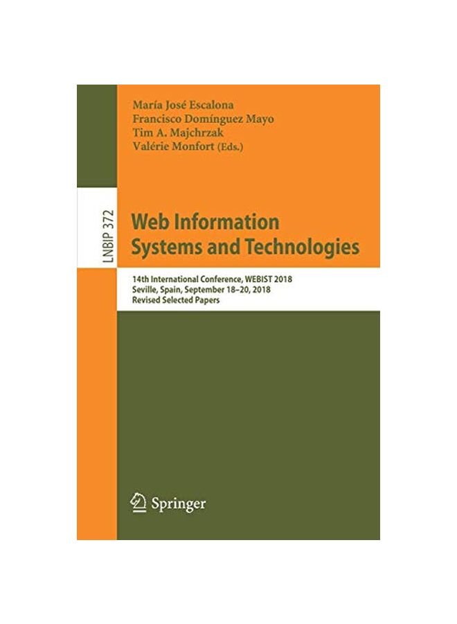 Web Information Systems And Technologies paperback english - 17-01-2020 