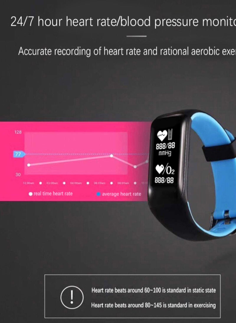 Waterproof Wristband Watch For Smartphones Blue - Image 4