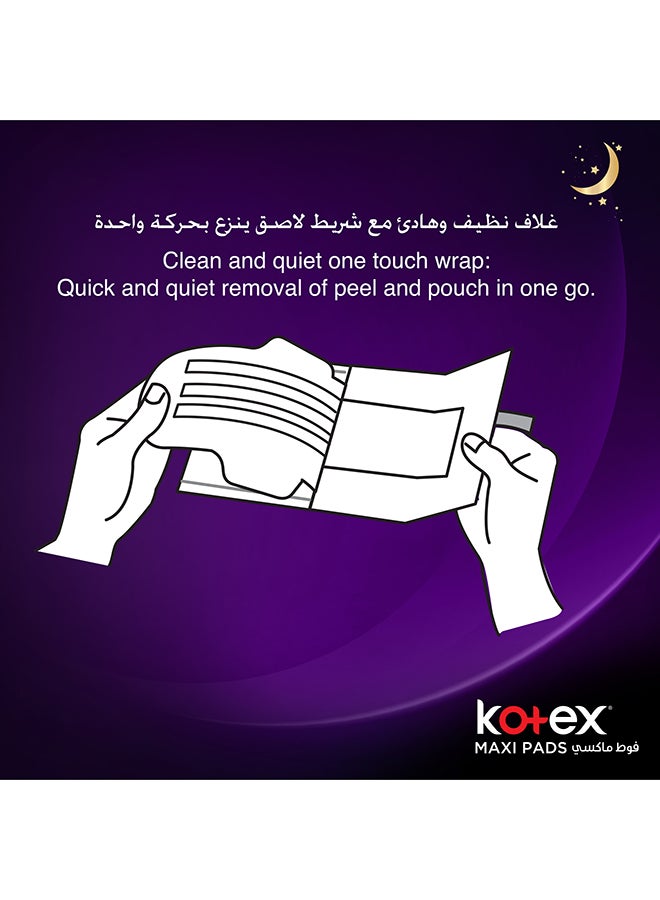 Kotex - Maxi Protect Thick Pads, Overnight Protection Sanitary Pads with Wings, 24 Sanitary Pads 24 Piece - Image 1