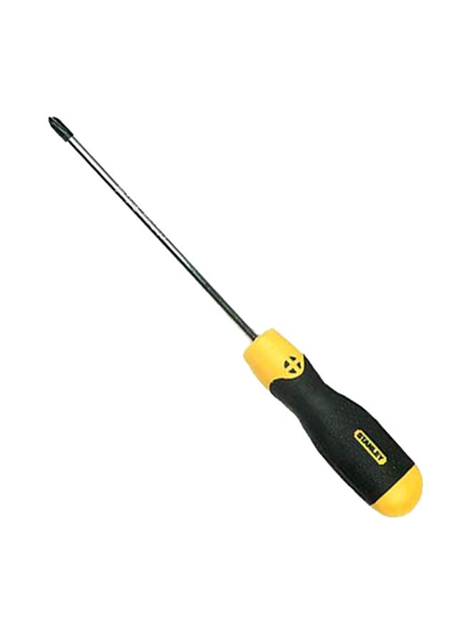 Stanley Cushion Grip Screw Driver Yellow/Black/Silver 200mm Yellow/Black/Silver 200mm  - Image 1