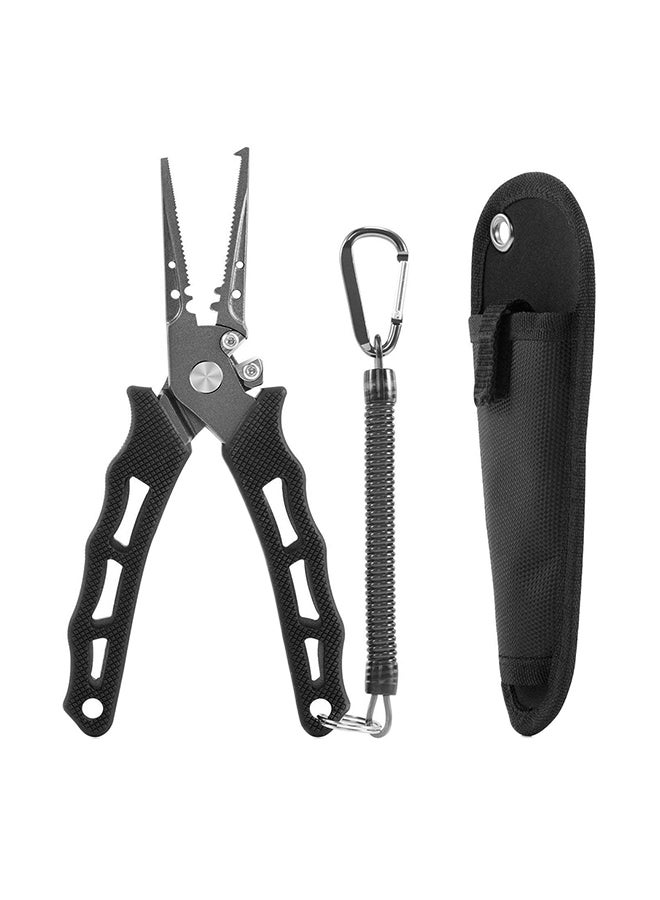iLure Split Ring Fishing Pliers With Sheath And Lanyard 7.3inch - Image 1