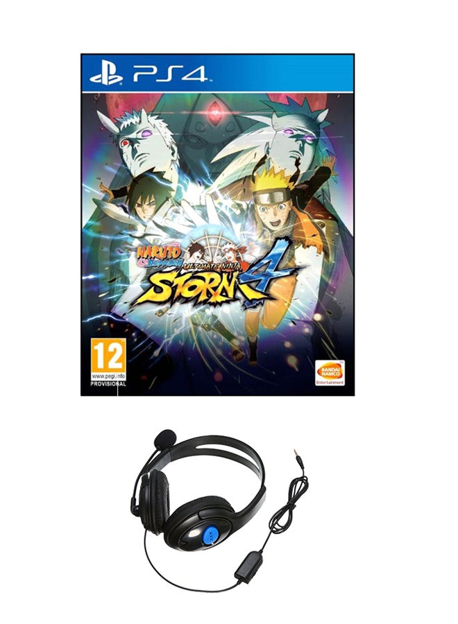 Geekay games - Naruto Shippuden: Ultimate Ninja Storm 4 And Gaming Headphone With Microphone - (Intl Version) - fighting - playstation_4_ps4 - Image 1