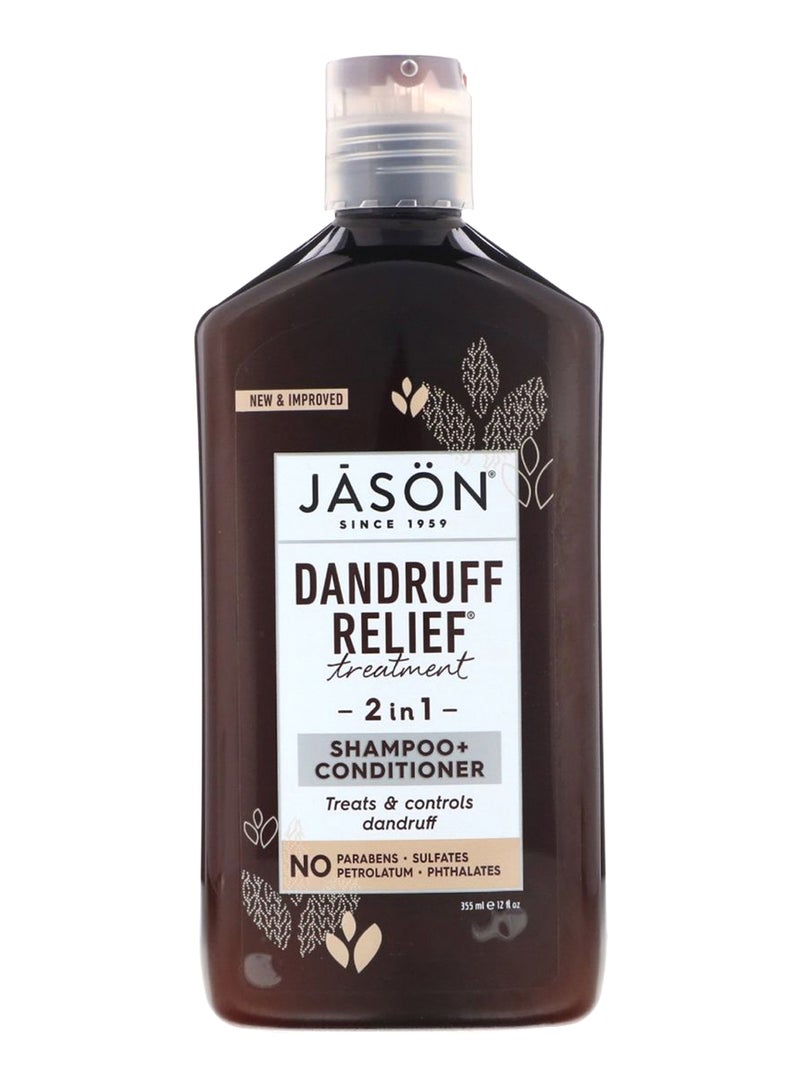 Jason Natural 2-In-1 Dandruff Relief Treatment Shampoo Plus Conditioner 355ml
