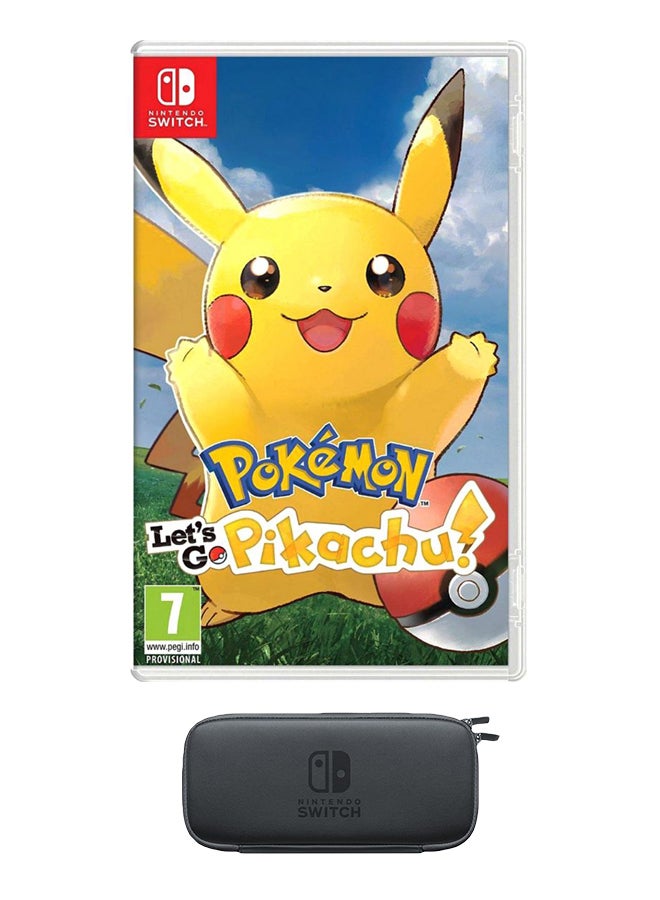 Nintendo Pokemon: Let's Go Pikachu-Nintendo Switch-Carry Case Plus Screen Protector - role_playing - nintendo_switch - Image 1