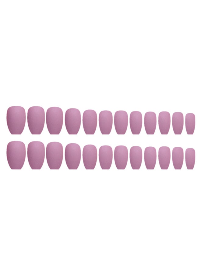 Generic 24-Piece Artificial Nails Art Set Pink  - Image 1