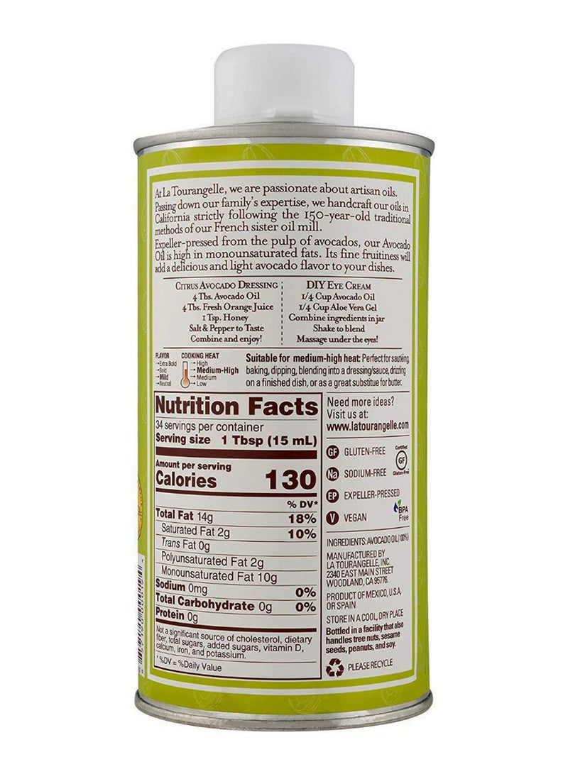 La Tourangelle - Delicate Huile D'avocat Avocado Oil 500ml - Image 1