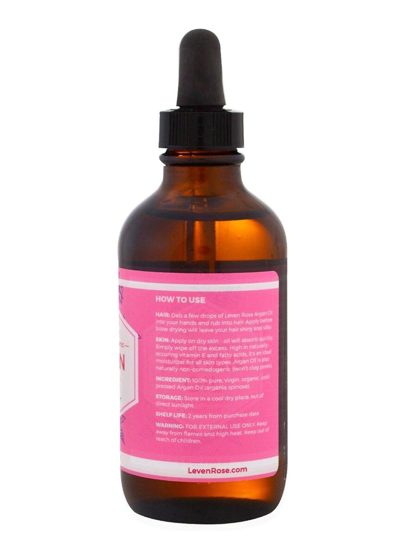 Leven Rose Organic Cold Pressed Unrefined Argan Oil 118ml  - Image 2