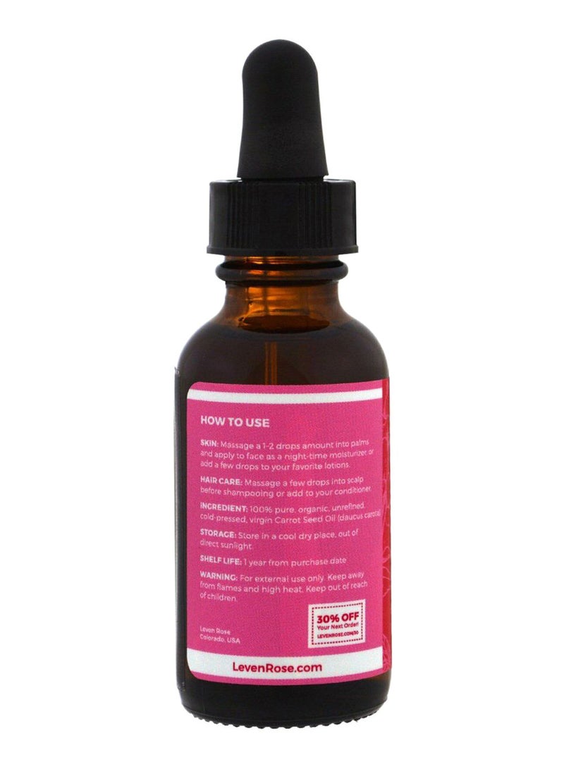 Leven Rose Organic Cold Pressed Unrefined Carrot Seed Oil 30ml - Image 2