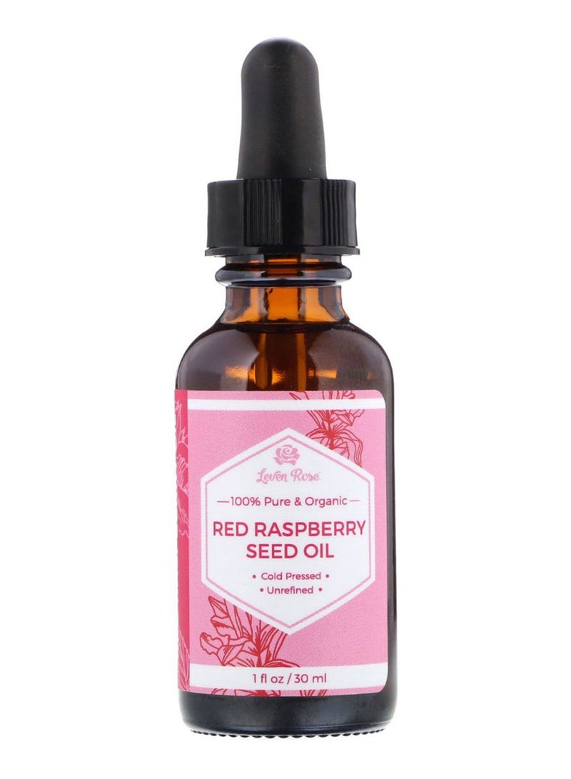 Leven Rose - Organic Cold Pressed Unrefined Red Raspberry Seed Oil 30ml - Image 1