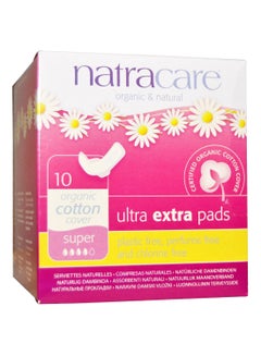 NATRACARE 10-Piece Ultra Extra Sanitary Pad Set Long 