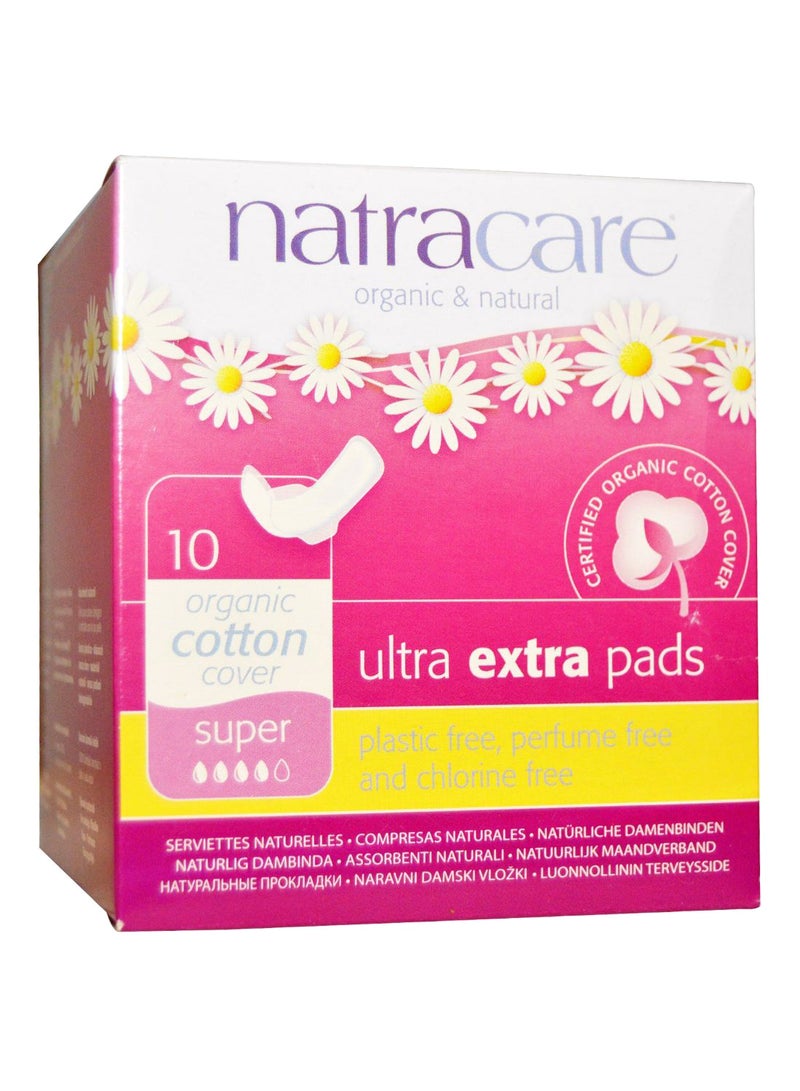 NATRACARE 10-Piece Ultra Extra Sanitary Pad Set Long 