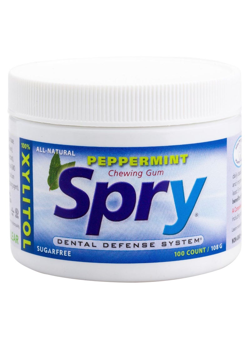 Xlear 100-Piece Peppermint Flavour Spry Chewing Gum Set 108grams